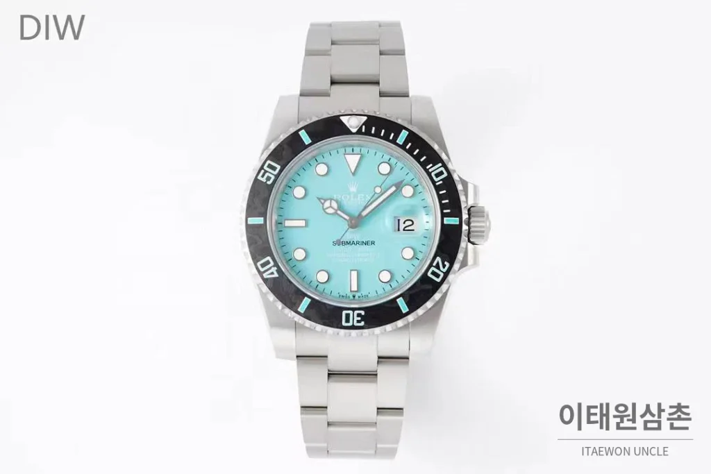 롤렉스 서브마리너 904L스틸 핑크다이얼 다이버 오토매틱 40mm 스틸 브레이슬릿 블랙 베젤 (2)