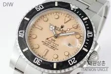 롤렉스 서브마리너 904L스틸 핑크다이얼 다이버 오토매틱 40mm 스틸 브레이슬릿 블랙 베젤