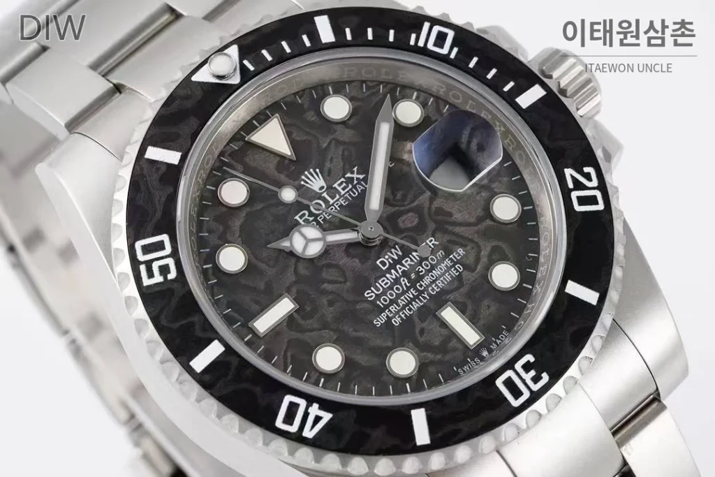 롤렉스 서브마리너 904L스틸 핑크다이얼 다이버 오토매틱 40mm 스틸 브레이슬릿 블랙 베젤 (3)