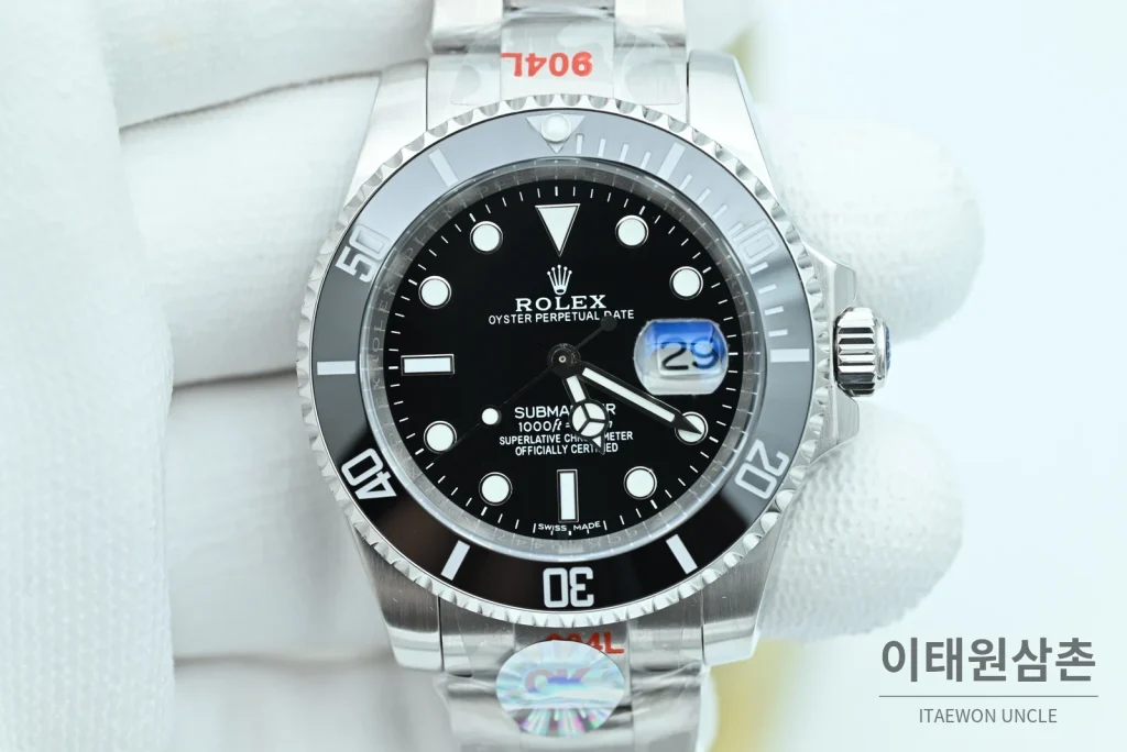 롤렉스 서브마리너 오토매틱 40mm 블랙 다이얼