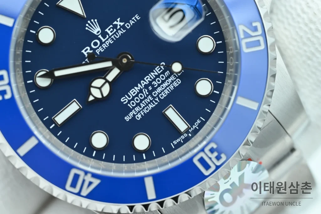 롤렉스 서브마리너 오토매틱 40mm 네이비 다이얼