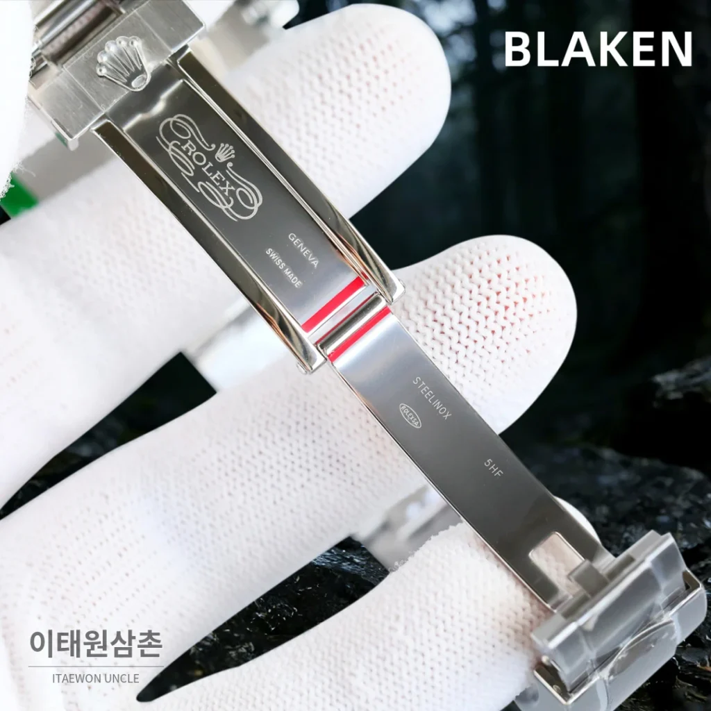 롤렉스 서브마리너 오토매틱 블랙 다이얼 스틸 브레이슬릿 블루 베젤