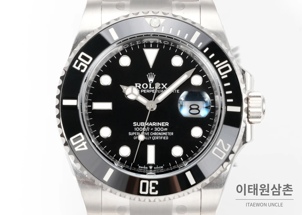 롤렉스 서브마리너 데이트 블랙베젤 블랙다이얼 자동 시계 41mm