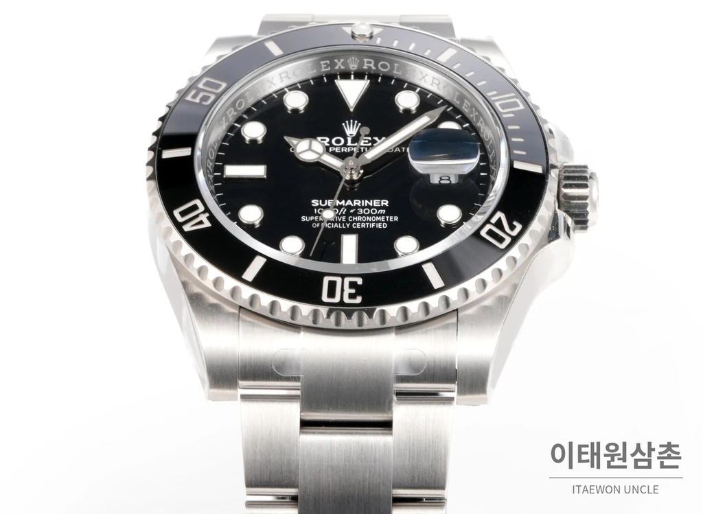 롤렉스 서브마리너 데이트 블랙베젤 블랙다이얼 자동 시계 41mm