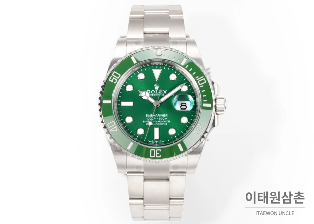 롤렉스 서브마리너 데이트 그린베젤 그린다이얼 자동 시계 41mm