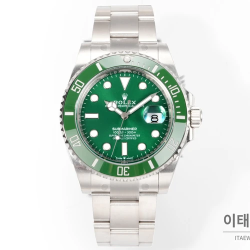 롤렉스 서브마리너 데이트 그린베젤 그린다이얼 자동 시계 41mm 롤렉스 서브마리너 데이트 그린베젤 그린다이얼 자동 시계 41mm