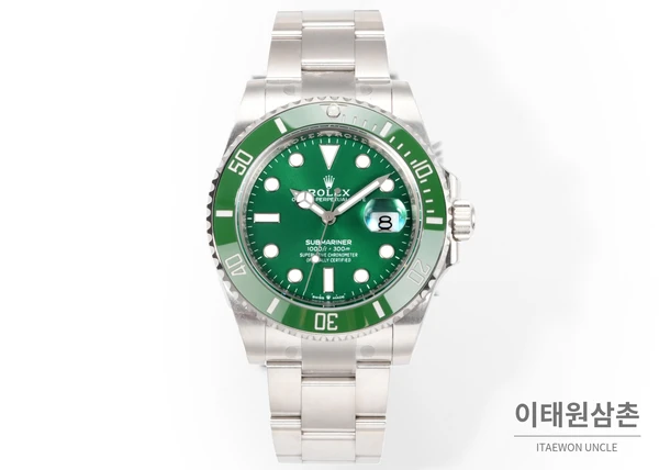 롤렉스 서브마리너 데이트 그린베젤 그린다이얼 자동 시계 41mm