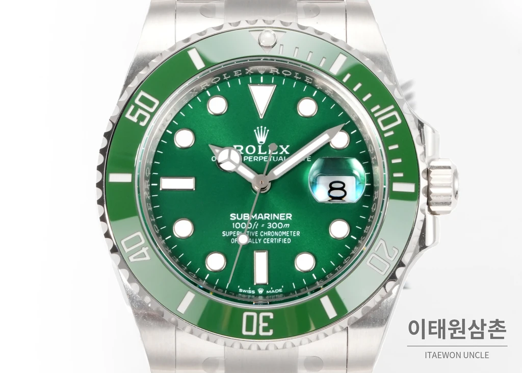 롤렉스 서브마리너 데이트 그린베젤 그린다이얼 자동 시계 41mm