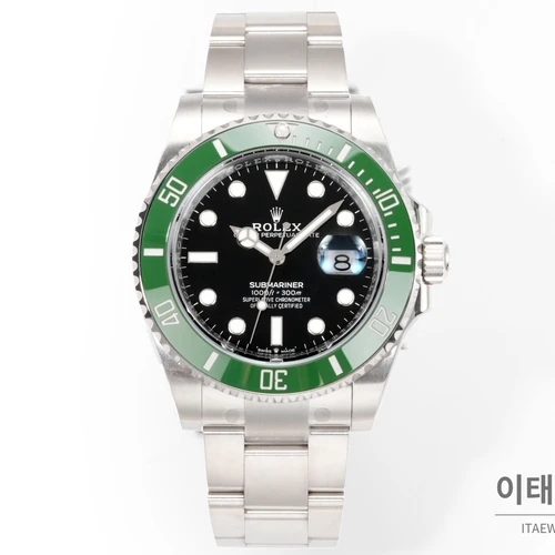 롤렉스 서브마리너 데이트 그린베젤 블랙다이얼 자동 시계 41mm 롤렉스 서브마리너 데이트 그린베젤 블랙다이얼 자동 시계 41mm