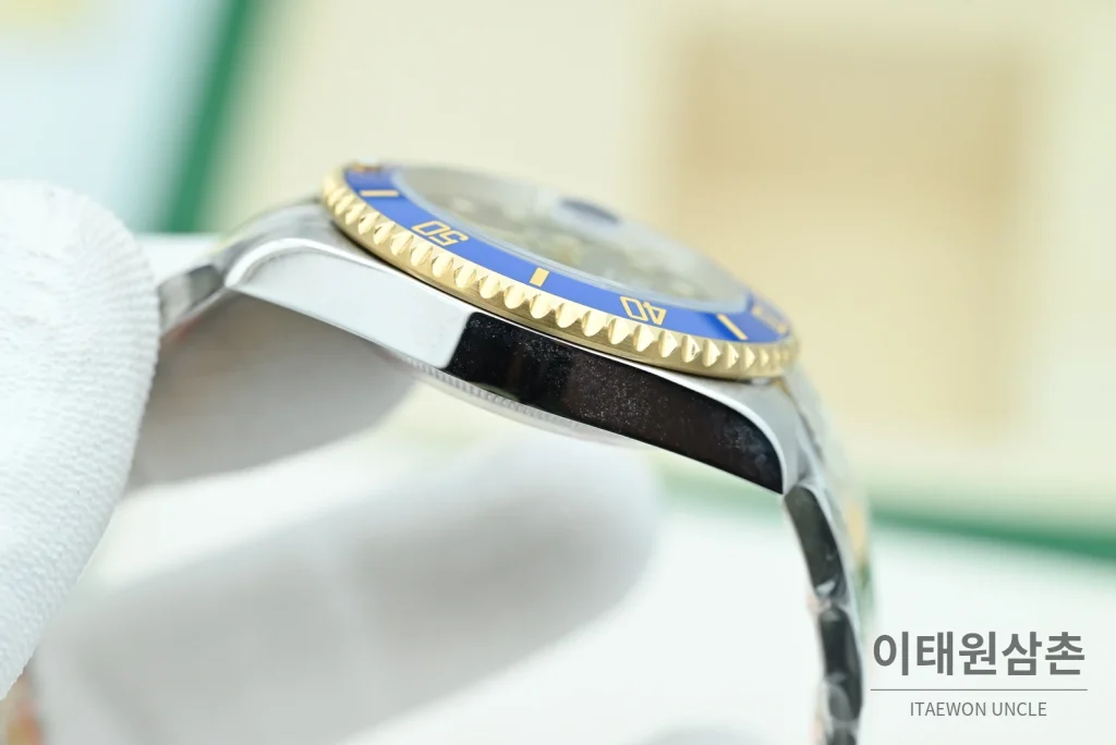 롤렉스 서브마리너 데이트 콤비 블루베젤 블루다이얼 오토매틱 OK팩토리 41mm