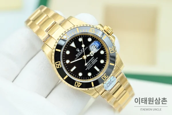 롤렉스 서브마리너 데이트 옐로우골드 블랙다이얼 오토매틱 OK펙토리 41mm 롤렉스 서브마리너 데이트 옐로우골드 블랙다이얼 오토매틱 OK펙토리 41mm