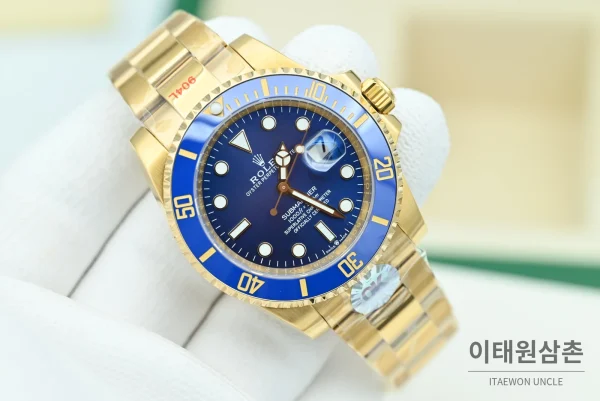 롤렉스 서브마리너 데이트 옐로우골드 블루다이얼 오토매틱 OK팩토리 41mm 롤렉스 서브마리너 데이트 옐로우골드 블루다이얼 오토매틱 OK팩토리 41mm