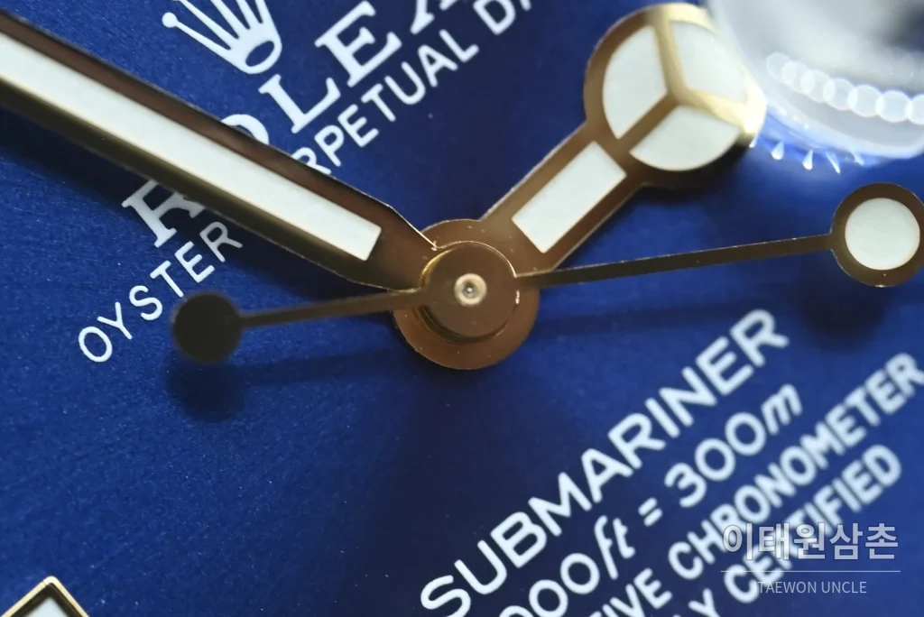 롤렉스 서브마리너 데이트 옐로우골드 블루다이얼 오토매틱 OK팩토리 41mm