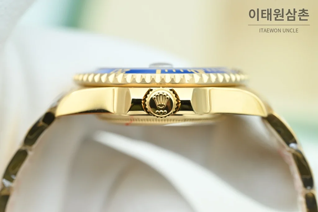롤렉스 서브마리너 데이트 옐로우골드 블루다이얼 오토매틱 OK팩토리 41mm