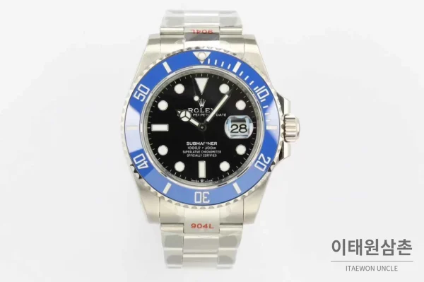 롤렉스 서브마리너 스틸 골드톤 세라믹베젤 블랙다이얼 다이버 오토매틱 41mm 블랙 / 골드 스틸 브레이슬릿 (3)