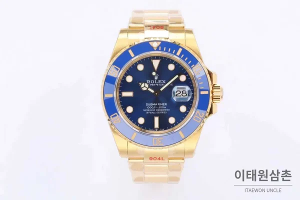 롤렉스 서브마리너 스틸 골드톤 세라믹베젤 블랙다이얼 다이버 오토매틱 41mm 블랙 / 골드 (7) 롤렉스 서브마리너 스틸 골드톤 세라믹베젤 블랙다이얼 다이버 오토매틱 41mm 블랙 / 골드 골드 브레이슬릿