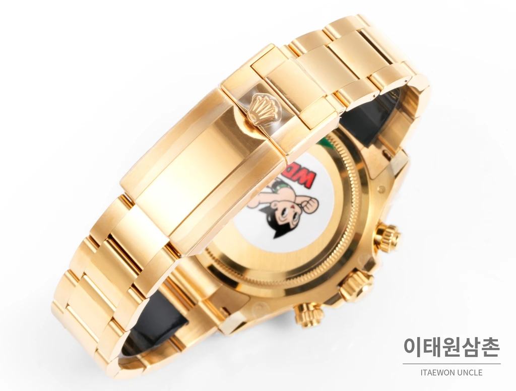 롤렉스 서브마리너 스타일 올골드컬러 블랙베젤 블랙다이얼 시계
