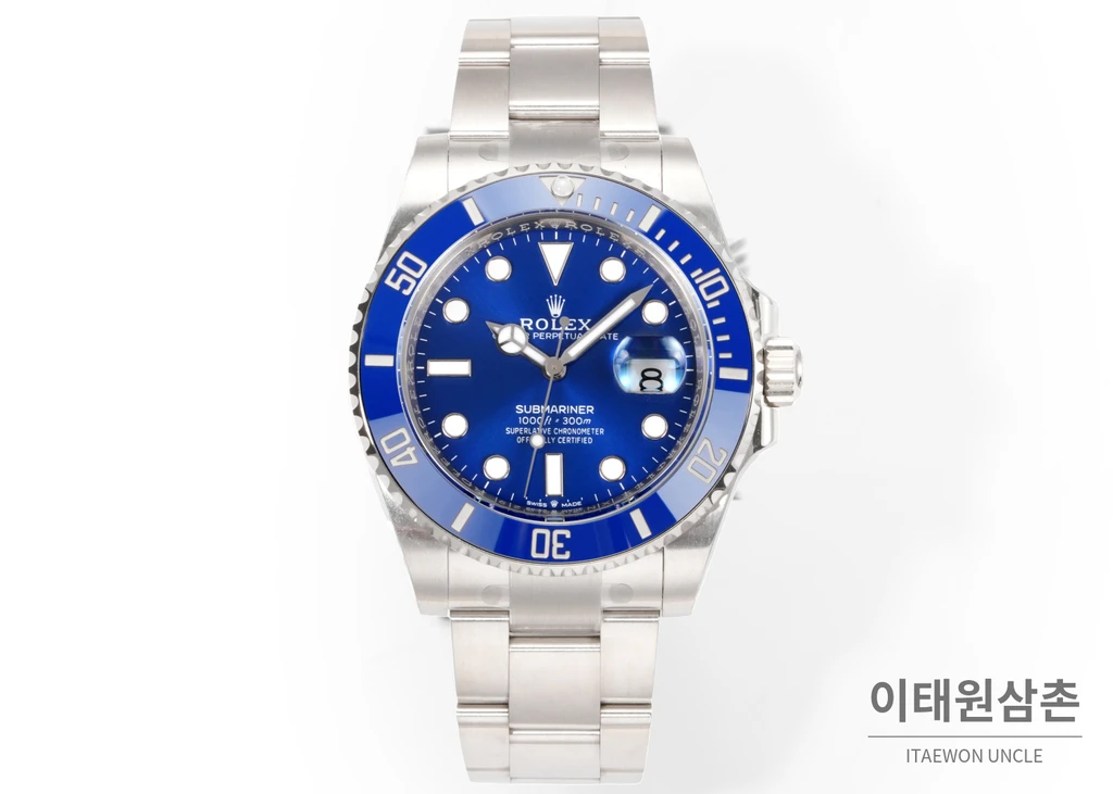롤렉스 서브마리너 스타일 블루베젤 블루다이얼 자동 시계
