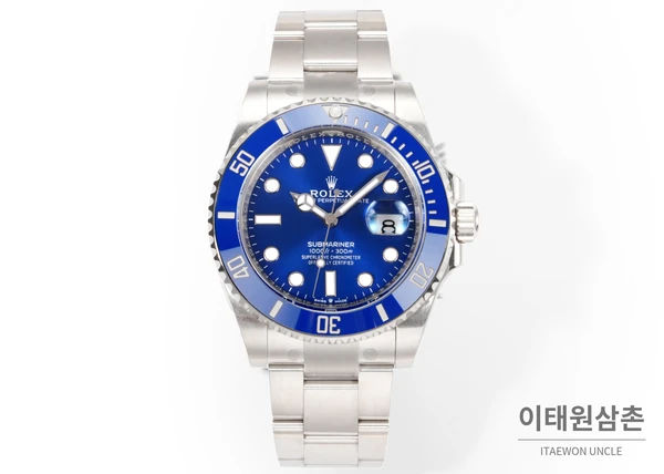 롤렉스 서브마리너 스타일 블루베젤 블루다이얼 자동 시계