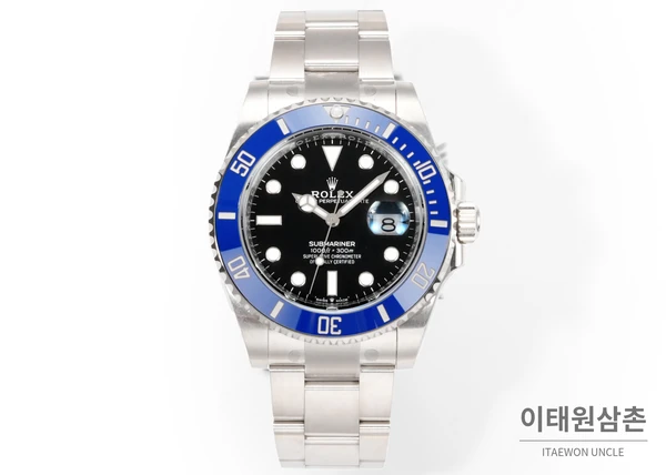 롤렉스 서브마리너 스타일 블루베젤 블랙다이얼 자동 시계