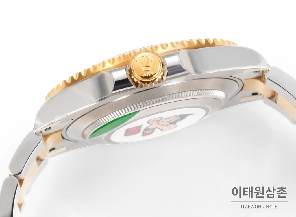 롤렉스 서브마리너 스타일 골드컬러 콤비 블루베젤 블루다이얼 시계