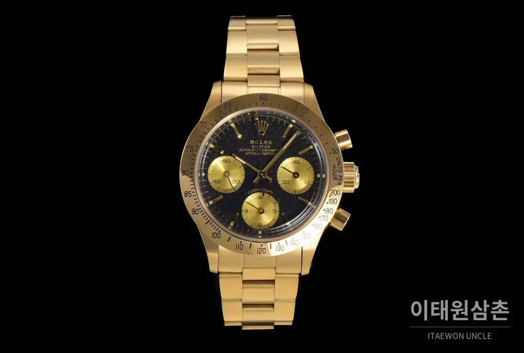 롤렉스 빈티지 크로노그래프 스틸 화이트다이얼 수동 37.5mm 골드 브레이슬릿 (3)