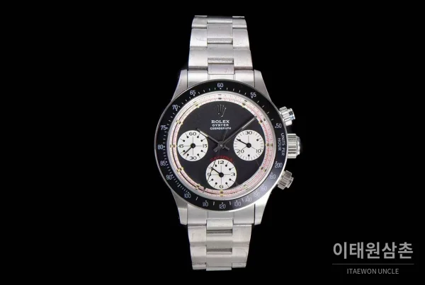 롤렉스 빈티지 크로노그래프 스틸 화이트다이얼 수동 37.5mm 스틸 브레이슬릿 블랙 베젤
