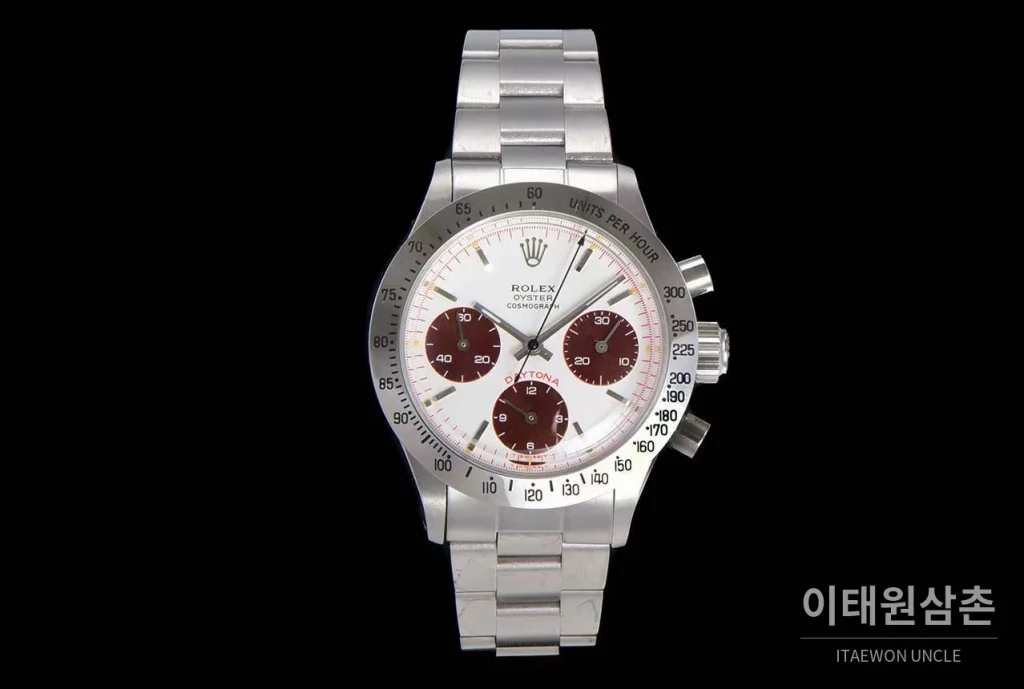 롤렉스 빈티지 크로노그래프 스틸 화이트다이얼 수동 37.5mm 스틸 브레이슬릿