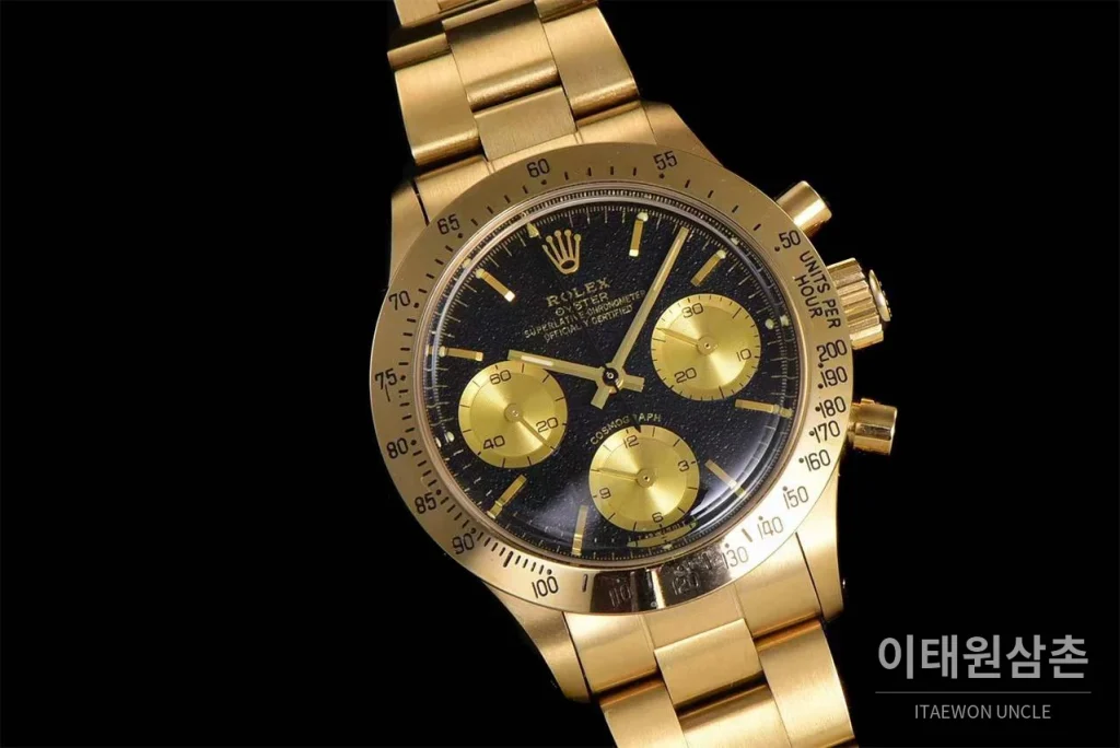 롤렉스 빈티지 크로노그래프 스틸 화이트다이얼 수동 37.5mm 골드 브레이슬릿 (3)