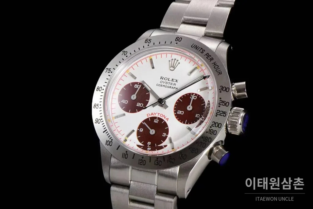 롤렉스 빈티지 크로노그래프 스틸 화이트다이얼 수동 37.5mm 스틸 브레이슬릿