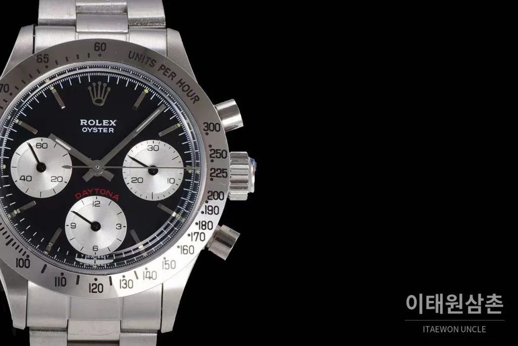 롤렉스 빈티지 크로노그래프 스틸 화이트다이얼 수동 37.5mm 스틸 브레이슬릿 (2)
