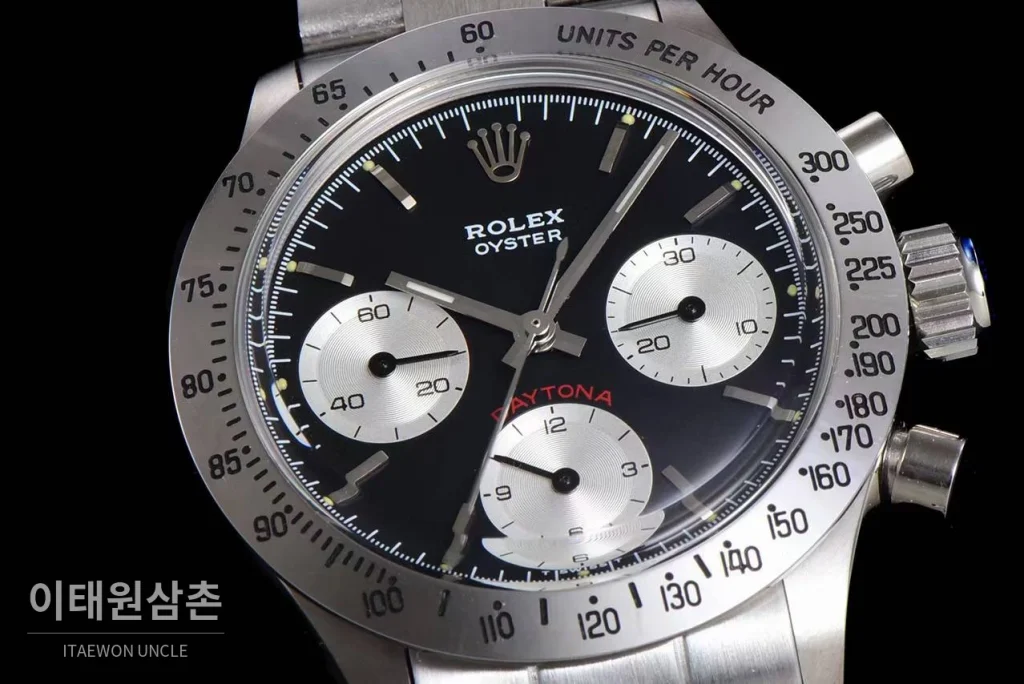 롤렉스 빈티지 크로노그래프 스틸 화이트다이얼 수동 37.5mm 스틸 브레이슬릿 (2)