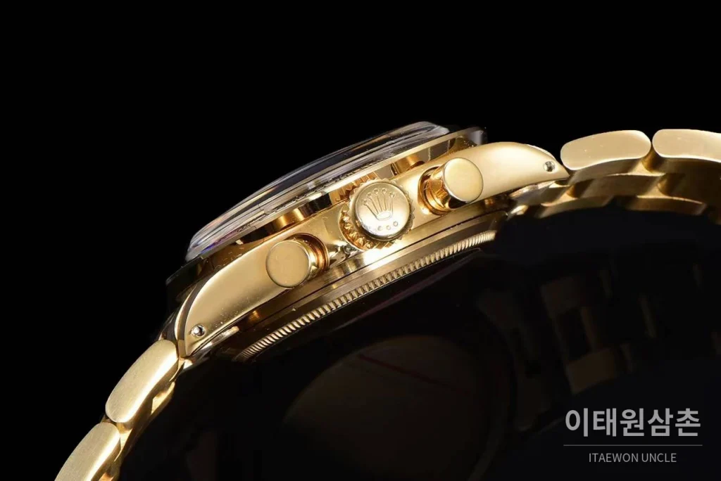 롤렉스 빈티지 크로노그래프 스틸 화이트다이얼 수동 37.5mm 골드 브레이슬릿