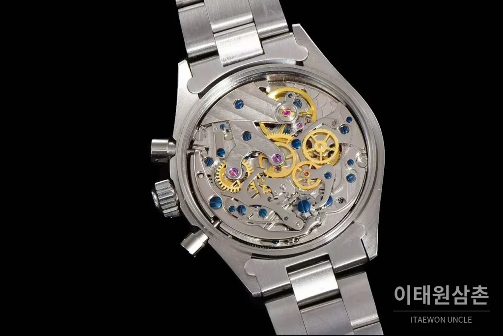 롤렉스 빈티지 크로노그래프 스틸 화이트다이얼 수동 37.5mm 스틸 브레이슬릿 (2)