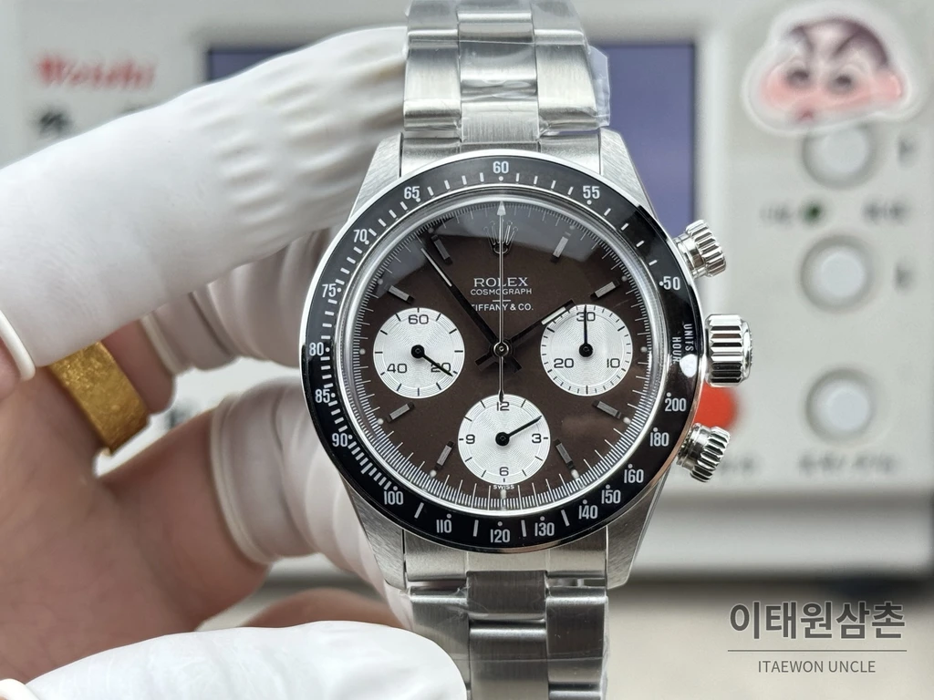 롤렉스 빈티지 데이토나 스틸 블랙판다 크로노그래프 수동 37mm