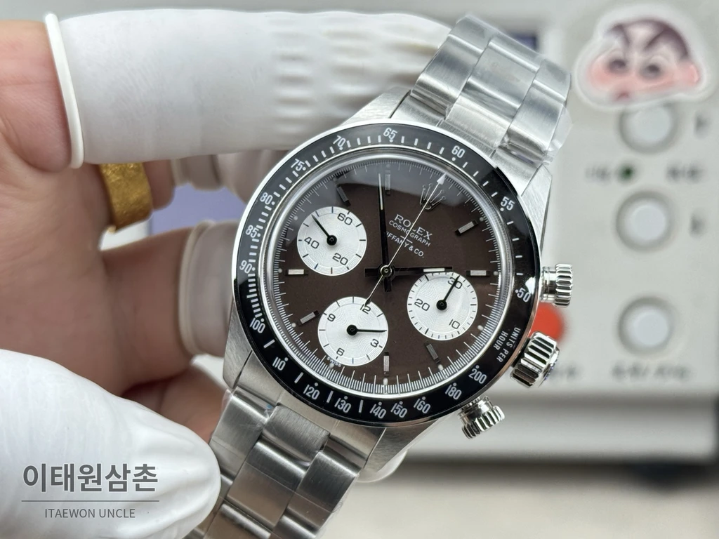 롤렉스 빈티지 데이토나 스틸 블랙판다 크로노그래프 수동 37mm