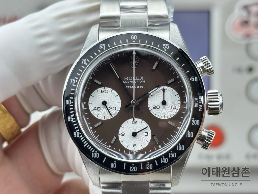 롤렉스 빈티지 데이토나 스틸 블랙판다 크로노그래프 수동 37mm