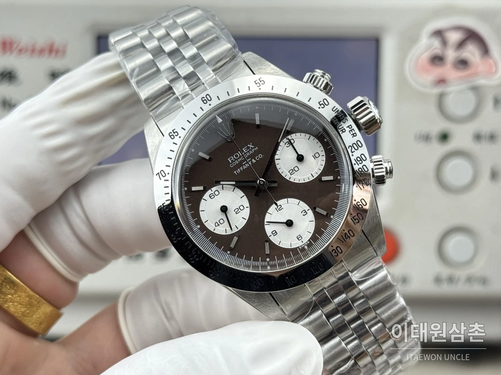 롤렉스 빈티지 데이토나 스틸 브라운판다 크로노그래프 수동 37mm