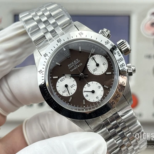 롤렉스 빈티지 데이토나 스틸 브라운판다 크로노그래프 수동 37mm
