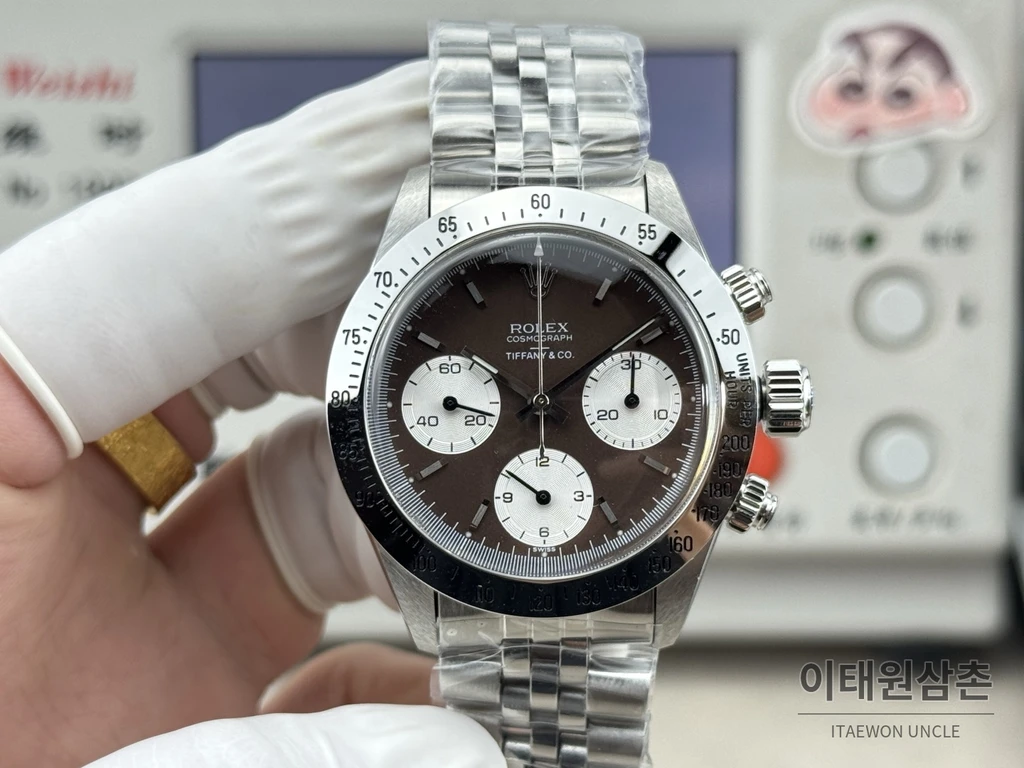 롤렉스 빈티지 데이토나 스틸 브라운판다 크로노그래프 수동 37mm