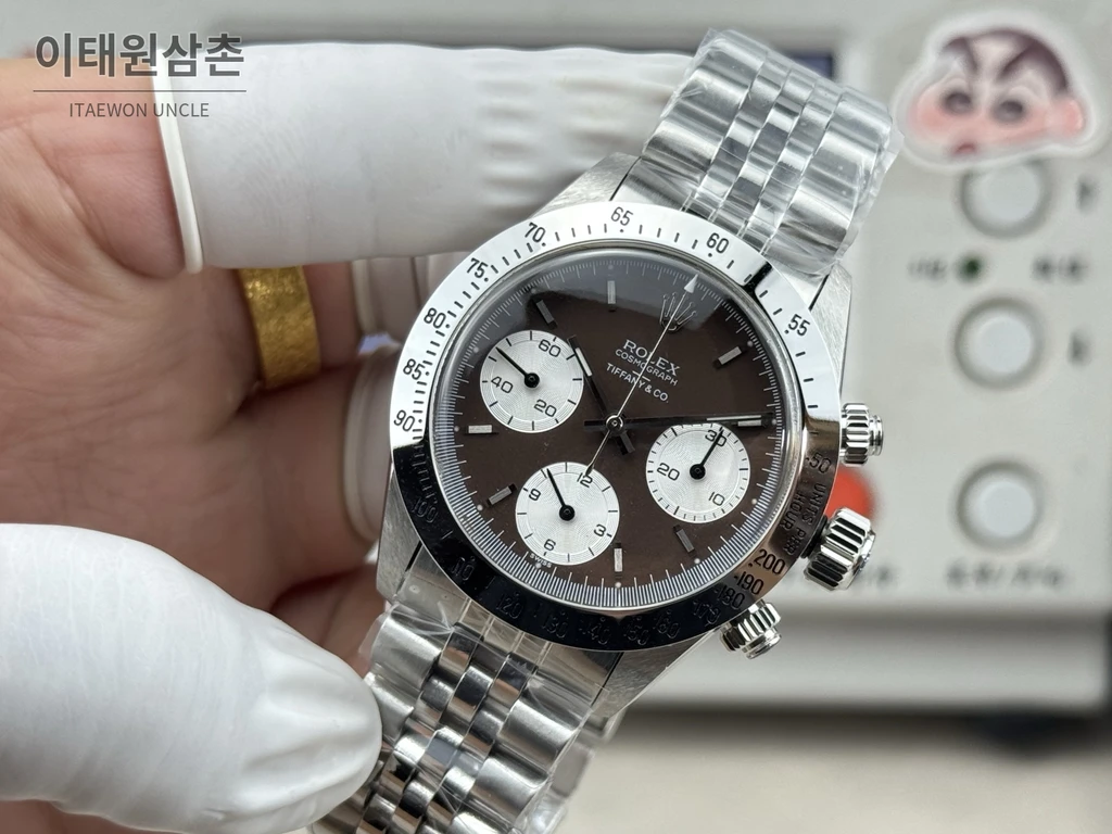롤렉스 빈티지 데이토나 스틸 브라운판다 크로노그래프 수동 37mm