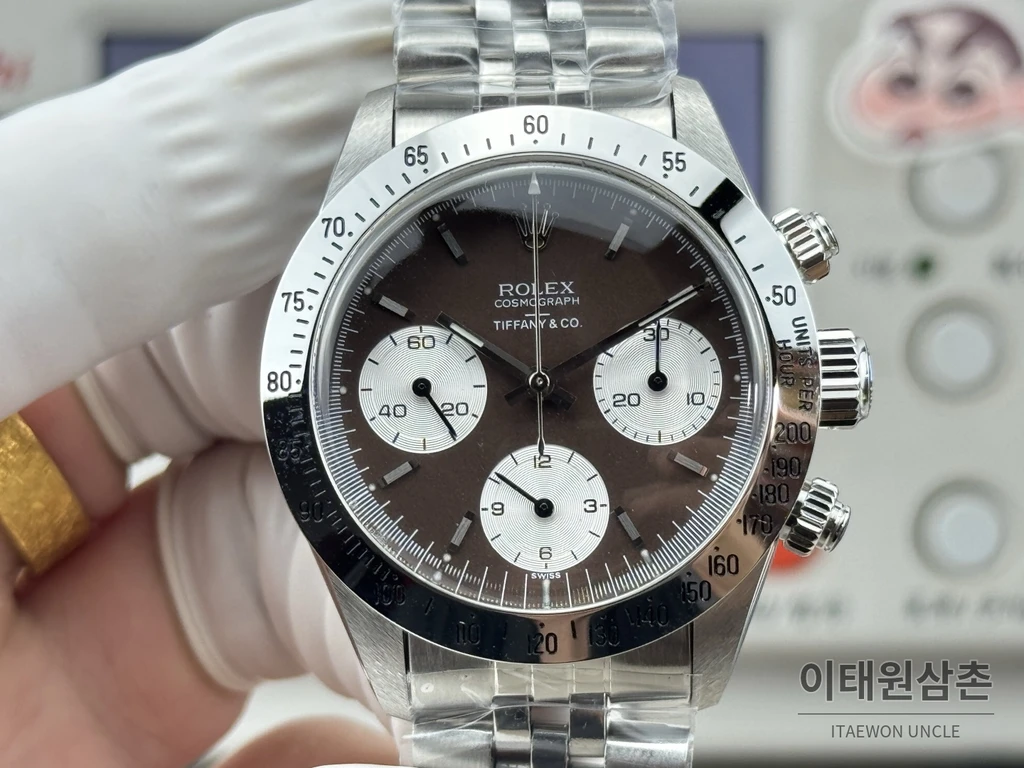 롤렉스 빈티지 데이토나 스틸 브라운판다 크로노그래프 수동 37mm