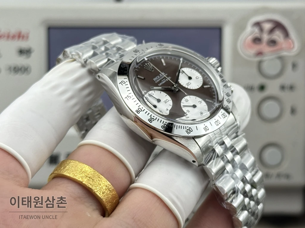롤렉스 빈티지 데이토나 스틸 브라운판다 크로노그래프 수동 37mm
