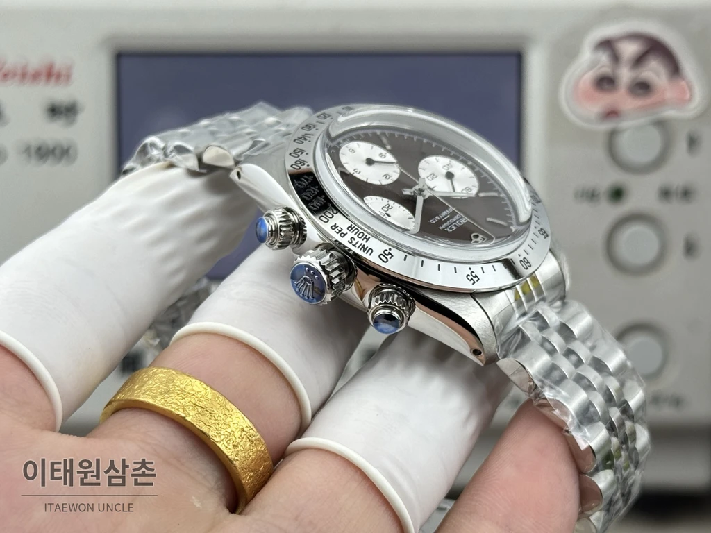 롤렉스 빈티지 데이토나 스틸 브라운판다 크로노그래프 수동 37mm