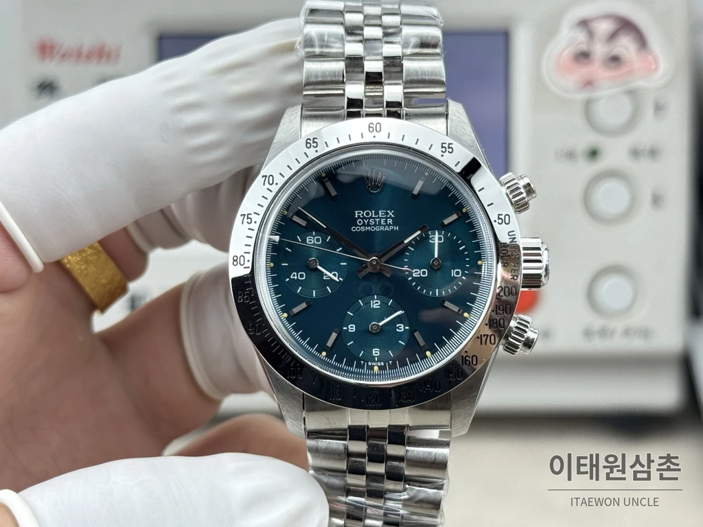 롤렉스 빈티지 데이토나 스틸 코발트판다 크로노그래프 수동 37mm
