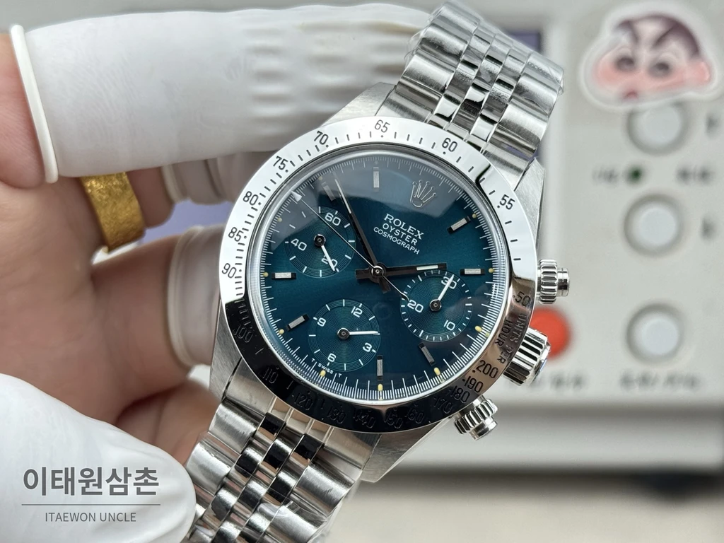 롤렉스 빈티지 데이토나 스틸 코발트판다 크로노그래프 수동 37mm