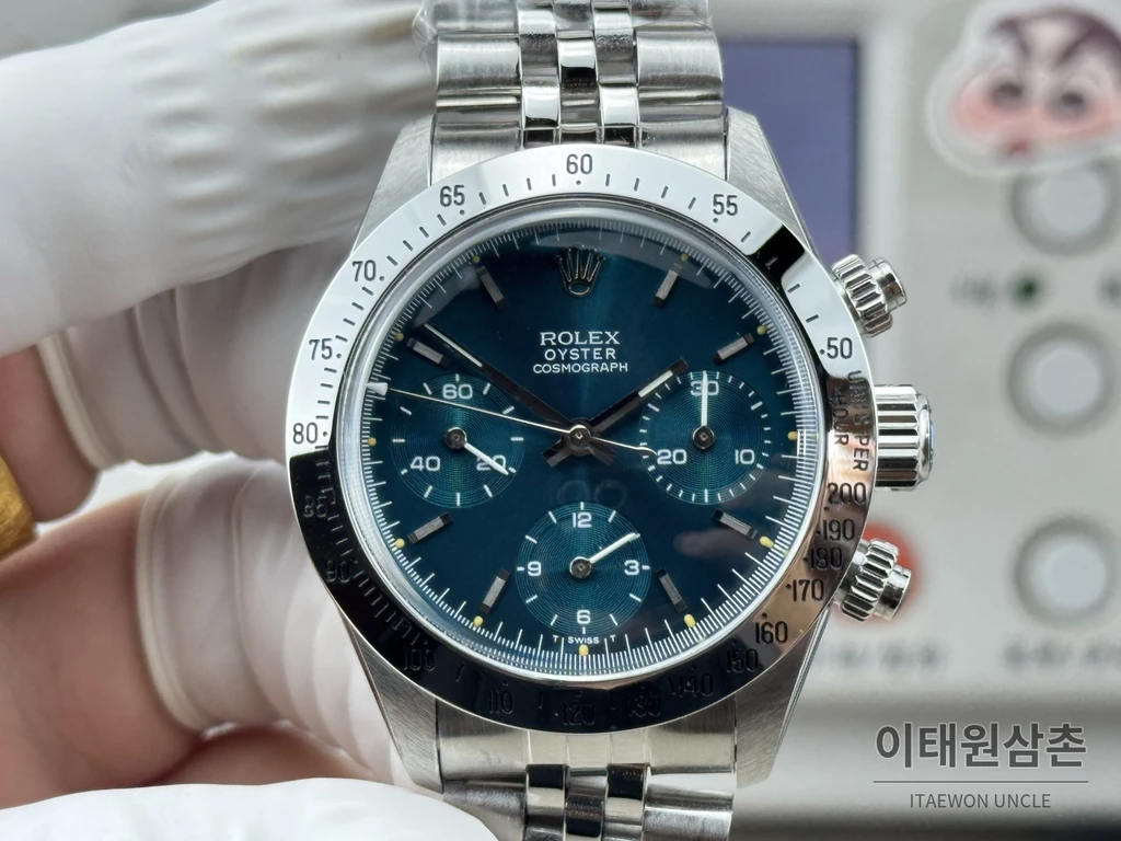 롤렉스 빈티지 데이토나 스틸 코발트판다 크로노그래프 수동 37mm