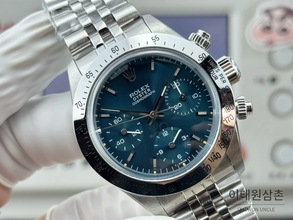 롤렉스 빈티지 데이토나 스틸 코발트판다 크로노그래프 수동 37mm