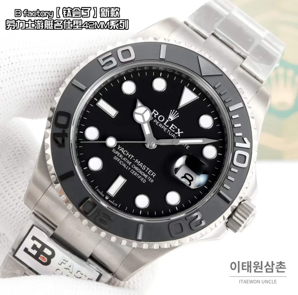 롤렉스 요트마스터 42 티타늄 블랙 세라크롬 베젤 오토매틱 42mm