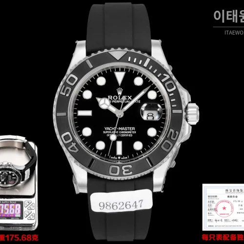 롤렉스 요트마스터 904L 스틸 18K 화이트골드 세라믹 오토매틱 RSS펙토리 42mm